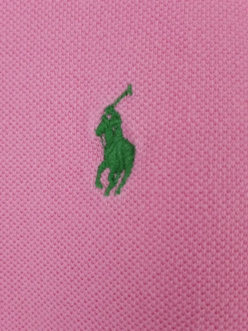 Polo Ralph Lauren Pink Polo Shirt Mens XL Green Pony Short Sleeve 100% Cotton